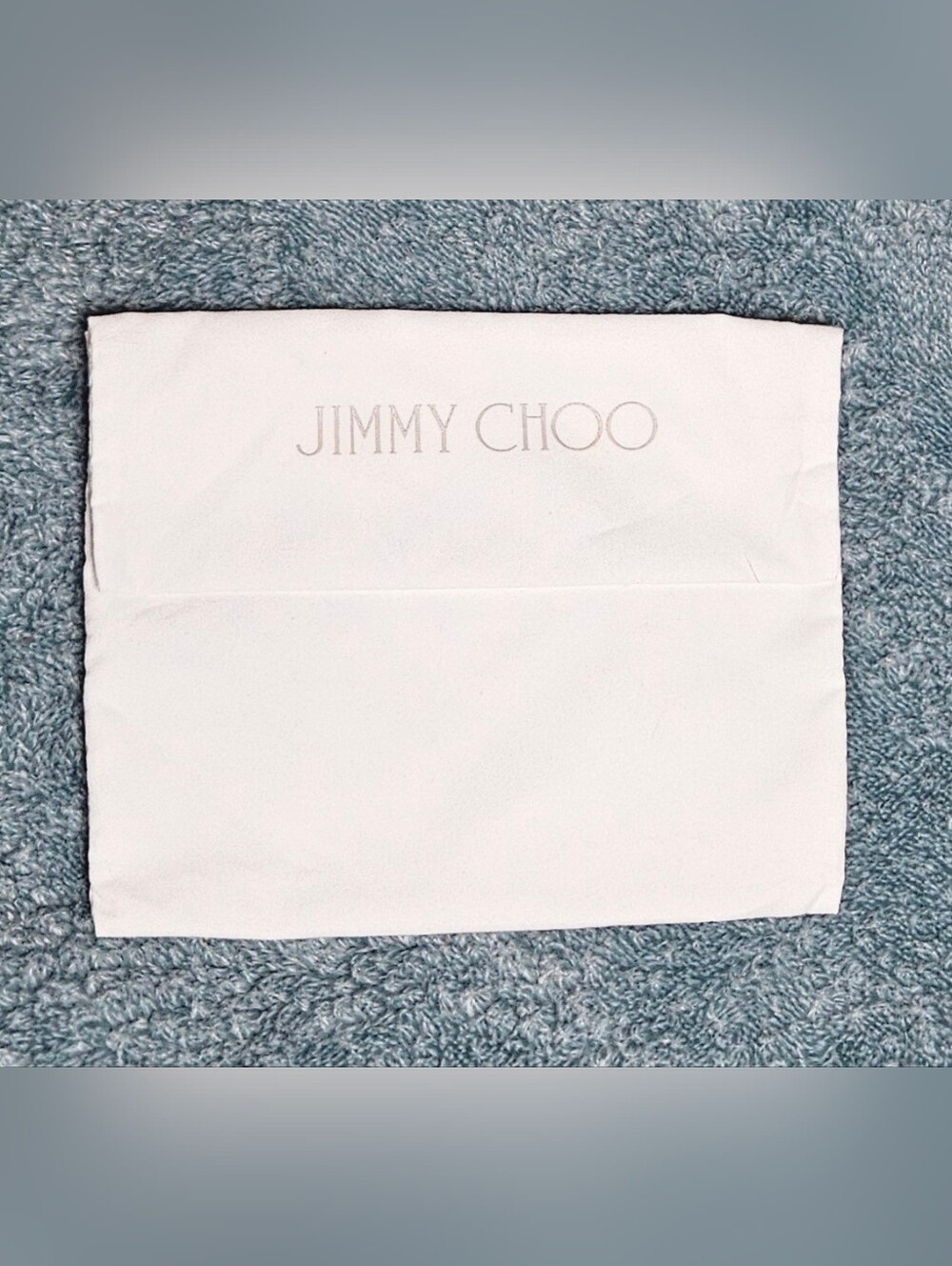 Jimmy Choo Dust Bag Authentic White Silky Polyester Envelope Mini Wallet Pouch